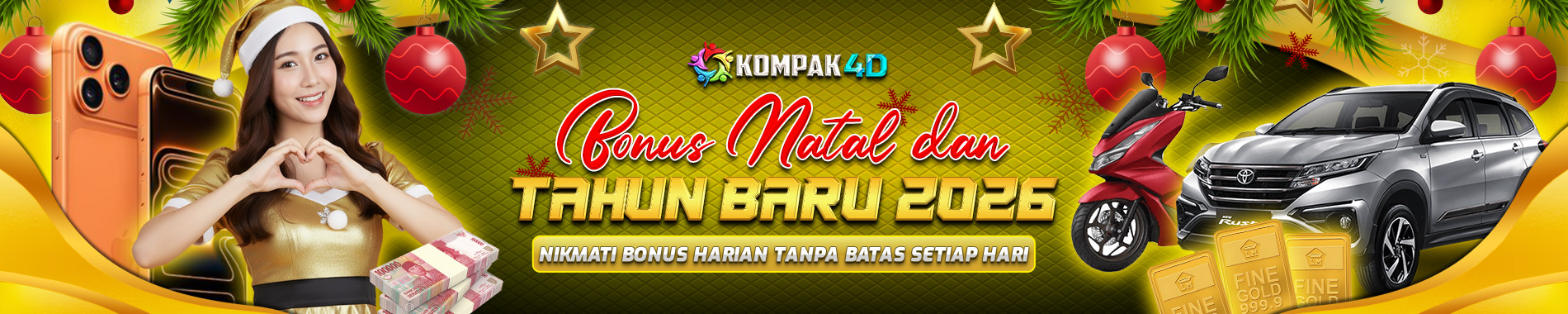 BONUS HARI RAYA NATAL DAN TAHUN BARU 2026 KOMPAK4D